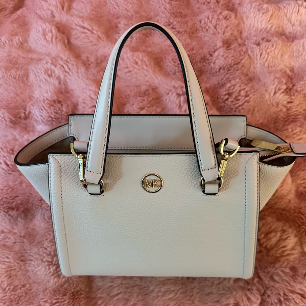 Michael Kors light cream small satchel